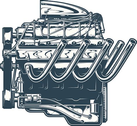 Royalty Free Hot Rod Engine Clip Art Vector Images And Illustrations