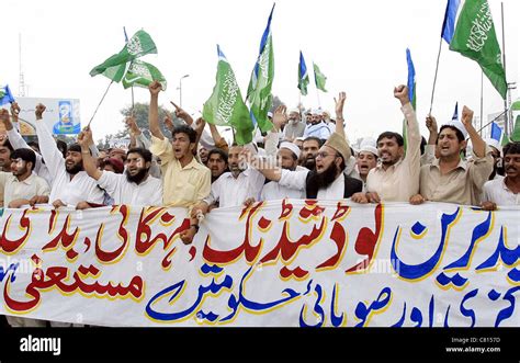 Protesters Shout Slogans Against Electricity Load Shedding Price