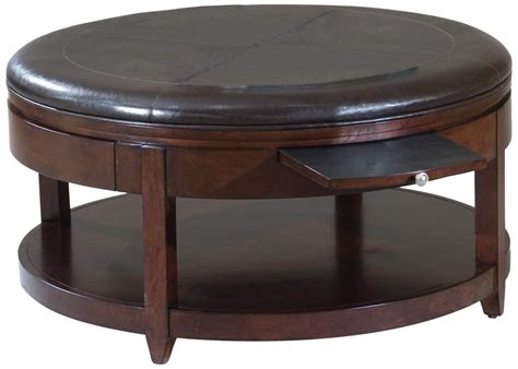 Round Tufted Leather Ottoman Coffee Table Collection Round Tufted