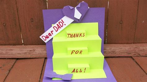 See more ideas about birthday cards, diy birthday, dad birthday. How to Make a Greeting Card For Dad. Pop Up Handmade Cards ...