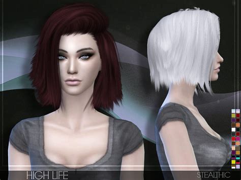 The Sims Resource Stealthic High Life Female Hair