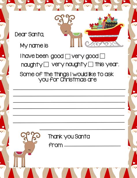 Secret Santa Letter Template