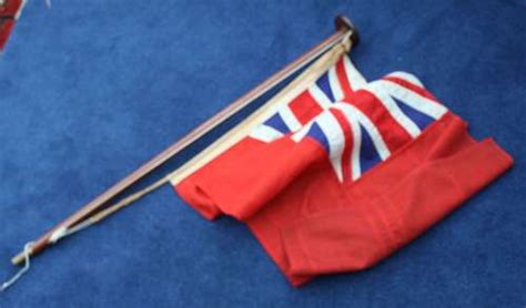 Ww2 Royal Navy Red Ensign Ships Flag And Stern Pole In Flags