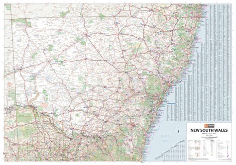 New South Wales Hema Supermap Laminated Buy Large Map Of Nsw Mapworld