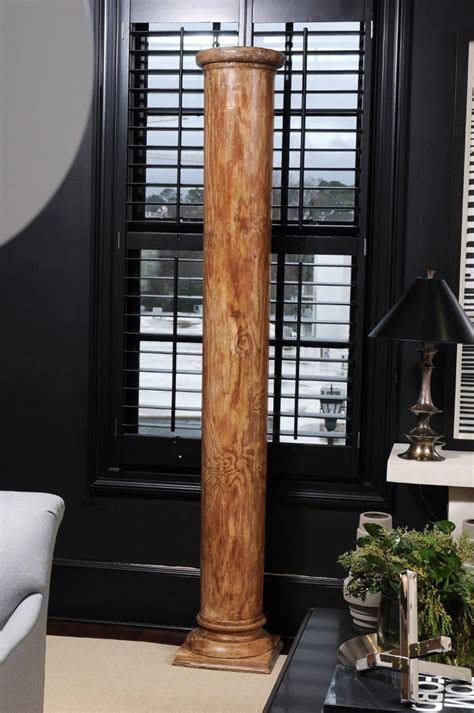 Pair Of Tall Architectural Wood Columns At 1stdibs Natural Wood Columns