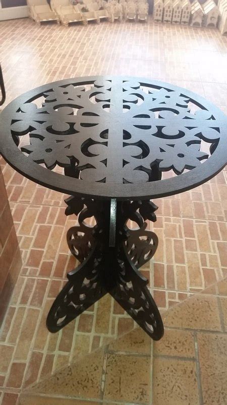 Decorative Wooden Round Table Lasercut Dxf File Vector