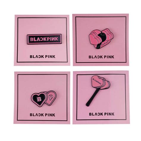 Kpop Blackpink Metal Brooch Pins Badge Jisoo Rose Lisa Jennie Fans Brooches For Clothes Hat