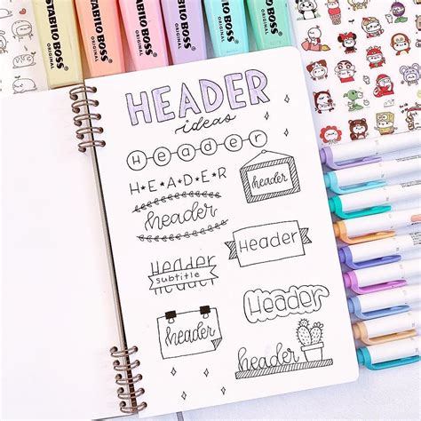 Today I Wanted To Show You Some Header Ideas That You Can Use In Your Bullet Journal Or In
