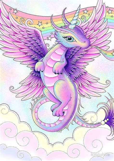 If You Love Fantasy Art And Mythical Creatures This Dragon And Unicorn