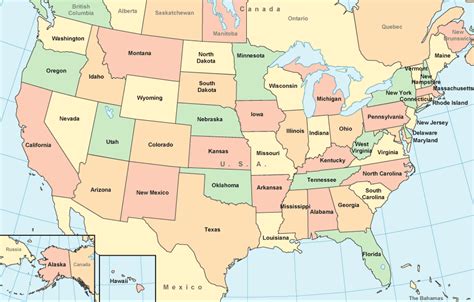 mapa de estados unidos con sus estados mapa de estados unidos