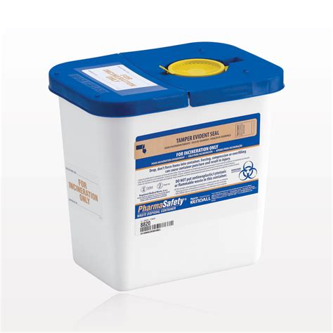 Disposable Pharmaceutical Waste Disposal Container With Absorbent Pad