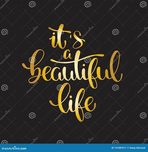 It`s A Beautiful Life Modern Vector Lettering Inspirational Hand