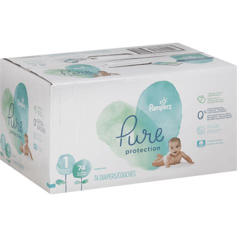 Pampers Pure Protection Diapers Size 1 8 14 Lb Super Pack Diapers
