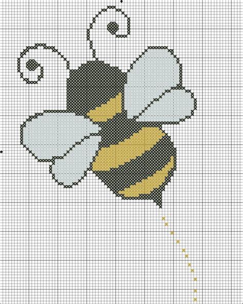 Bee Cross Stitch Chart Pattern Pattern Only Pdf Download Etsy In 2021