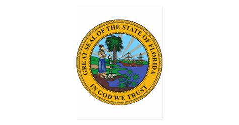 Florida State Seal Postcard Zazzle