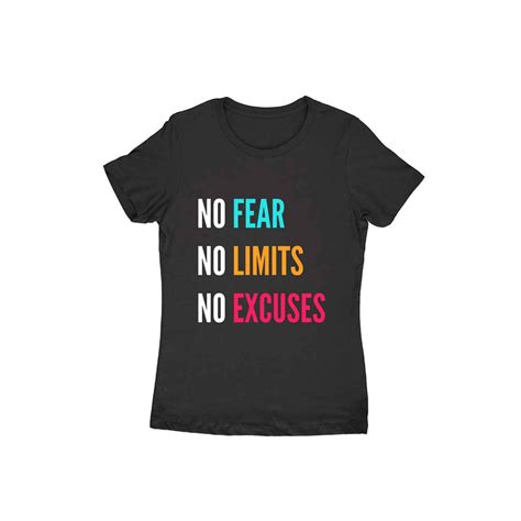 No Fear No Limits No Excuses Motivational Wall Poster And Inspirational