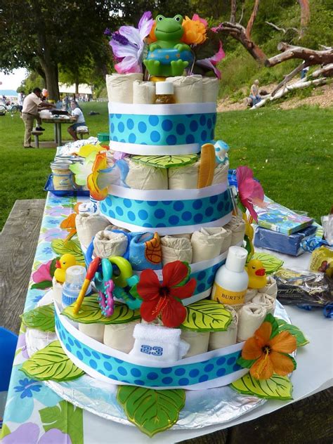 Shoeboxchef Diaper Cake Hawaiian Baby Showers Luau Baby Showers