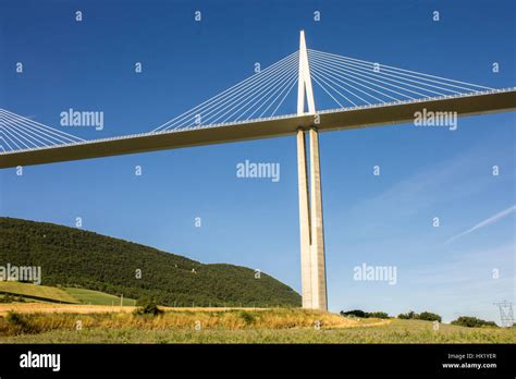 The Millau Viaduct A Cable Stayed Bridge That Spans The Valley Of The