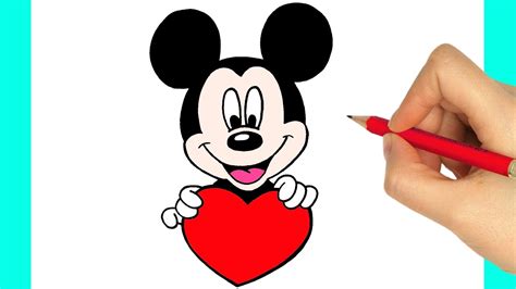 How To Draw Mickey Mouse Easy Step Cute Drawings Disney Drawings