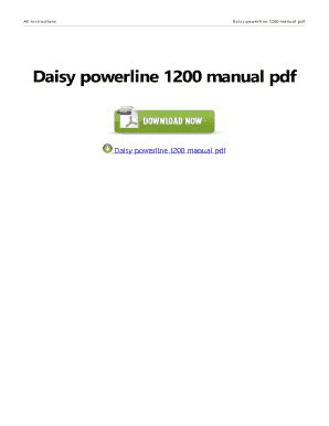 Daisy Powerline 1200 Manual Pdf Fill Online Printable Fillable