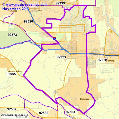 Zip Code Map Of 92223 Demographic Profile Residential Housing