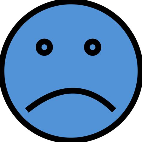 Sad face clip art black and white. Sad Face Blue Two PNG, SVG Clip art for Web - Download ...