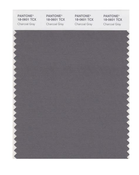 Pantone Smart Color Swatch Card 18 0601 Tcx Charcoal Gray Columbia