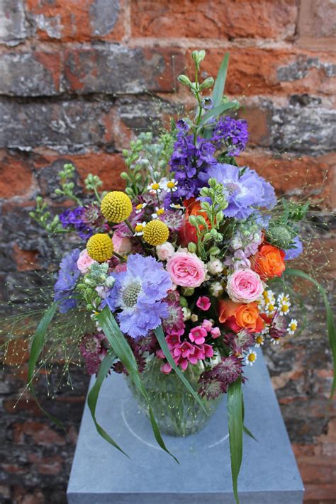 Wild And Wonderful Bridal Bouquet Of Mixed Garden Style Flowers An