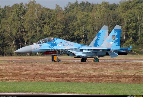 71 Ukraine Air Force Sukhoi Su 27ubm At Kleine Brogel Photo Id