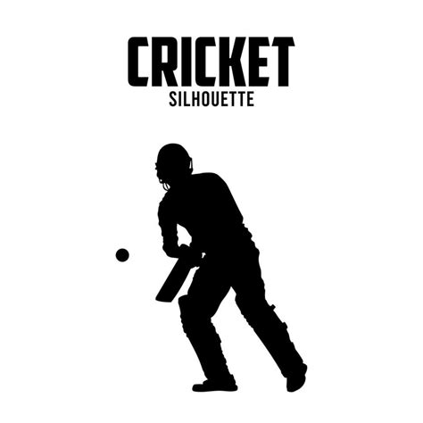 Cricket Batsman Vector Stock Illustration Cricket Silhouette Vector
