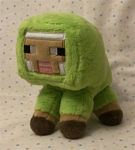 Mojang Jinx 2018 Minecraft Green And Brown Sheep Stuffed Animal Plush Toy