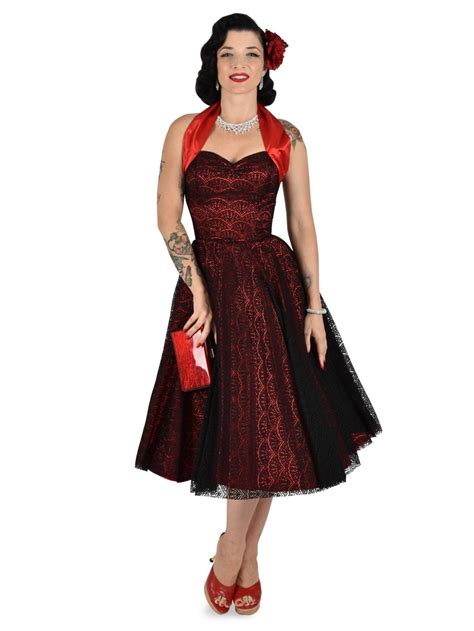 Ladies New Red Satin Vintage 40s 50s Retro Pinup Party Prom Cocktail
