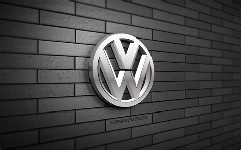 Descargar Fondos De Pantalla Logo 3d Volkswagen 4k Logo Vw Mur De