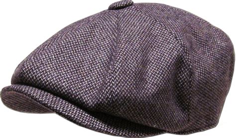 Mens Cabbie Newsboy Ascot Herringbone Wool Blend Ivy Hat