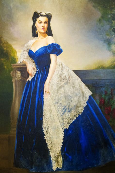 portrait of vivien leigh as scarlett o hara in