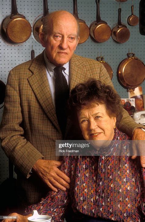 Celebrity Chef Julia Child And Her Husband Paul Child At Their Home