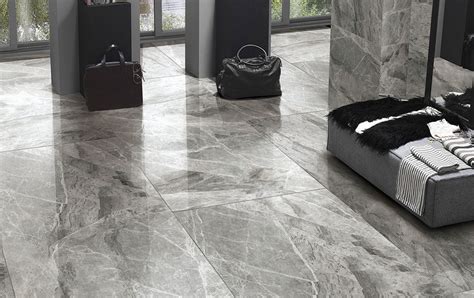 Shower Large Grey Polished Marble Porcelain Floor Tile Realgres