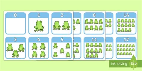 Five Little Speckled Frogs Counting Cards Twinkl