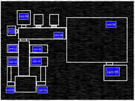 Official Map Layout With Camera Buttons 1987 A Fnaf Fan Game