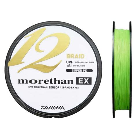Tresse Daiwa Morethan 12 EX Si Lime Green 300m Pechepromo