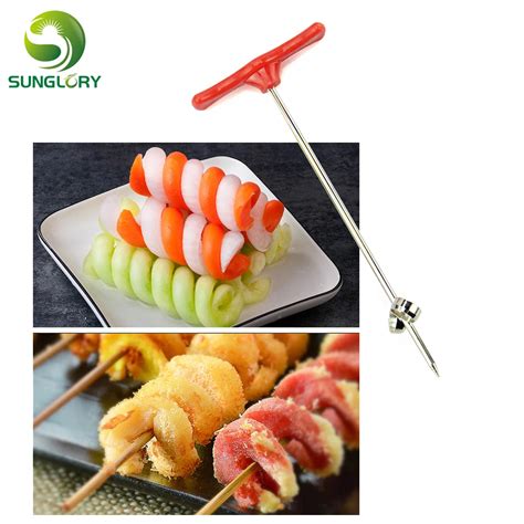 Manual Spiral Screw Slicer Plastic Ppsteel Wire Potato Carrot Cucumber