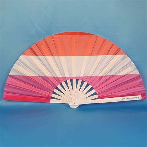Lesbian Pride Giant Bamboo Hand Clack Fan By Dragged Out