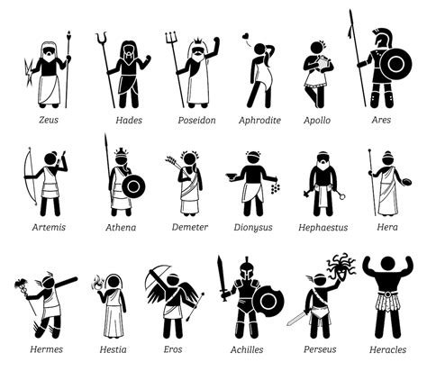 Greek Gods Svg Eps Ancient Gods Vector Zeus Png Mythology