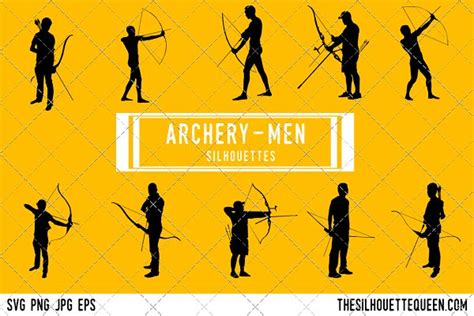 Stylized Archer Sports Archery Custom Designed Graphic Objects