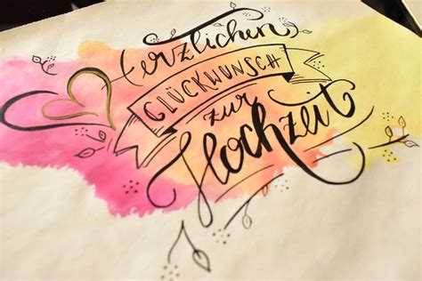 Weitere herzliche hochzeitsglückwünsche für eine gelungene gratulation zur vermählung. Herzlichen Glückwunsch zur Hochzeit - watercolor painting ...