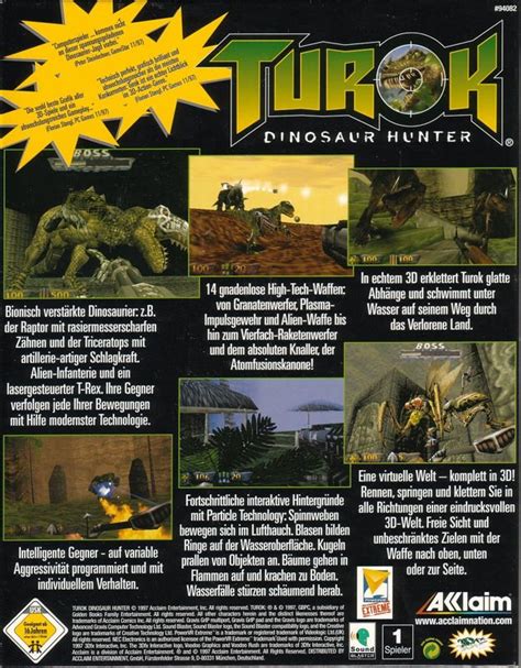 Turok Dinosaur Hunter 1997 Box Cover Art Mobygames