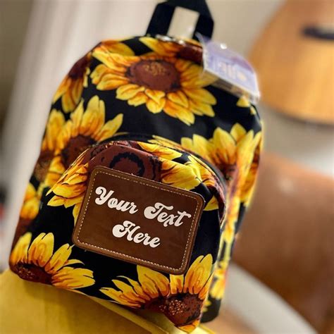 Sunflower Mini Backpack Personalized Mini Backpack Sunflower Etsy