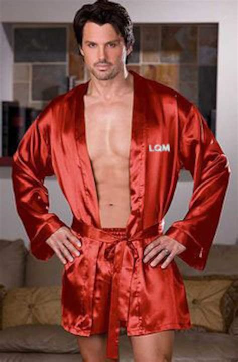 Mens Luxury Silky Satin Robe And Boxer Shorts Set With A Etsy
