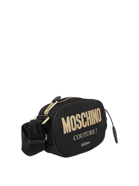 Moschino Golden Logo Nylon Cross Body Bag Cross Body Bags