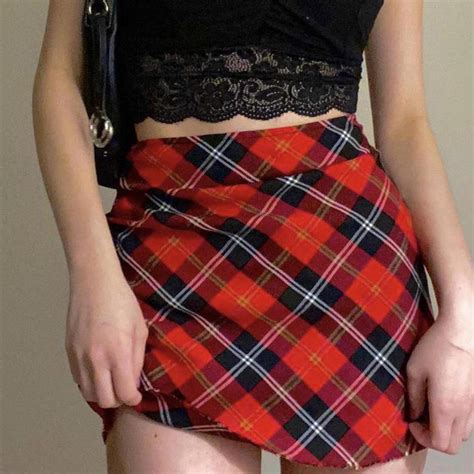 Retro Plaid Mini Skirt •° °• ︎☾༢ˑ༄ؘ ︎ Depop